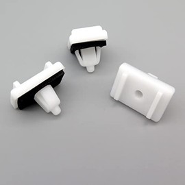VVO Fasteners- White Plastic Side Skirt, Sill Moulding Cover Trim Clips for Hyundai Tucson / ix35, Tucson, ix35, (Pack of 10)