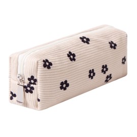 Pencil Case Lightweight Aesthetic Pen Case Office College School Storage Bag Pouch Holder Box Organizer Makeup Pouch Cosmetic Bag for Girls Boys Kids (Flowers-Plum blossom)