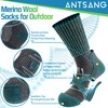 ANTSANG Merino Wandersocken Outdoor Wollsocken Warme Wolle Socken Dicke Trekking