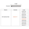 sourcing map 3x12mm Dowel Pins, 10pcs 304 Stainless Steel Round