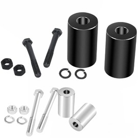 TDZ Black&Chrome 2'' Inch Rise Handlebar Risers Extension For Harley 1-1/4'' Handlebars Black Motorcycle Spacers