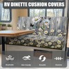 SUITOSELFY RV Dinette Cushion Covers Booth Set - Grain Wood