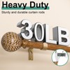 QDWIS Wood Curtain Rods for Windows 72 to 144 Inch,1''