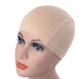 1pc Bamboo Fiber Wig Cap Comfortable Elastic Wig Cap for Women (Beige)