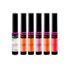 Kit labial lipgloss Anlett con 6 piezas #4 multicolor cont. Por pieza 9 g por kit 54 g