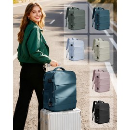 coowoz Travel Backpack Carry On for Women Man Gym Backpack with Laptop Compartment Mochila de Viaje Teacher Personal Item Backpacks Airplane Accessories Must Haves Peacock Blue Small