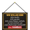Tin Sign 20 x 30 cm Curved with Cord "Wir