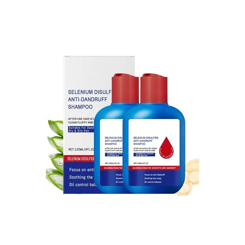 2 Pcs Anti-Dandruff Shampoo, Oil Control and Refreshing Formula, Hair