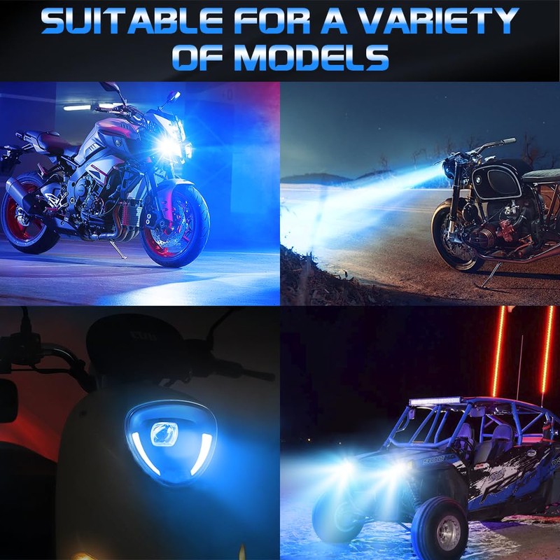 TJJTGBR P15D H6M LED bulbs Motorcycle Bulbs 8000K Ice Blue,For