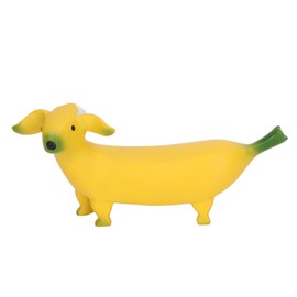 Banana Dog Sculpture Resin Funny Lovely Lightweight Banana Dog Art Decoration for Home Desktop L 20x9cm/7.9x3.5in