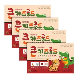 Sunsu Food 어린이홍삼 골드 홍삼 스틱 4박스(120포) 망고맛 선물용 쇼핑백 증정 건강기능식품 Children's Red Ginseng Gold Stick 4 Boxes (120 Packs) Mango Flavor Gift Bag Included Health Supplement