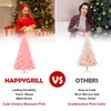HAPPYGRILL 7.5FT Artificial Pink Christmas Tree with Stand New PVC