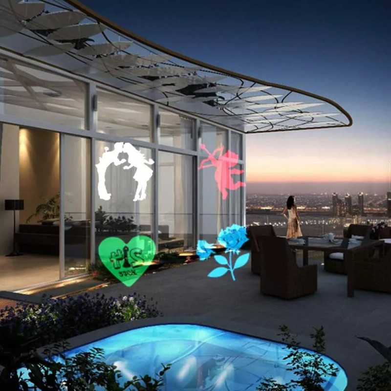 LaserXplore Christmas Projector Laser Lights, 12 Slides Dynamic Lighting Landscape