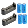 Ultrafire 4pcs 16340 Battery 3.7v 1800mAH Rechargeable Cell Batteries +