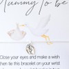 Mummy To Be Wish Bracelet. Cute Stork & Baby. Neutral