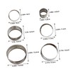 Ciieeo 6 pcs Stainless Steel Round Cookie Cutters Set Dual