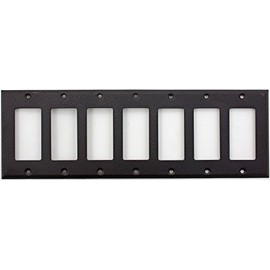 Black 7 Gang GFI/Rocker Wall Plate