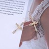 Inilbran Boho Strass Kreuz Ohrringe Vintage Kristall Kreuz Tropfen Ohrringe