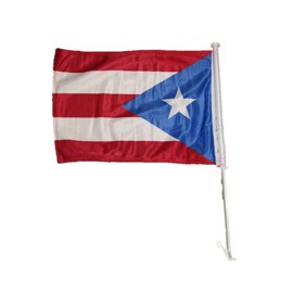 AES 12x18 Puerto Rico Royal Blue Double Sided Car 12"x18" Flag