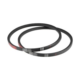 sourcing map A635 V-Belts 635mm Inner Girth 13mm Top Width 8mm Thickness A-Section Rubber Drive Transmission Belt 2pcs