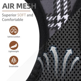 PUPTECK Dog Harness and Leash Set for Small Medium Dogs No Pull Step-in Soft Mesh Puppy Cat Vest Harnesses Reflective at Night, Plaid Pattern Black S