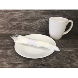 Raise Products Paper Napkin Bands Self Adhesive | Paper Napkin Rings Self-Adhering | Pre-Cut | Disposable | Safety Glue | Bond Paper | Pack of 1,000, 4.25” x 1.5”, White