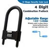 4 Digit Combination Padlock, Heavy Duty Anti Theft U-Shape Security
