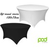 spandex table cloth (black, 5ft round 150x75cm)
