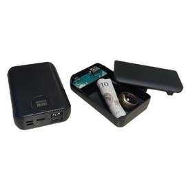 Portable Charger with Hidden Compartment Diversion Safe - Discreet Storage Secret Stash Device for Festivals, Concerts, Music Events, Raves, Parties - Conceal Valuables, Cash, Jewelry, and More