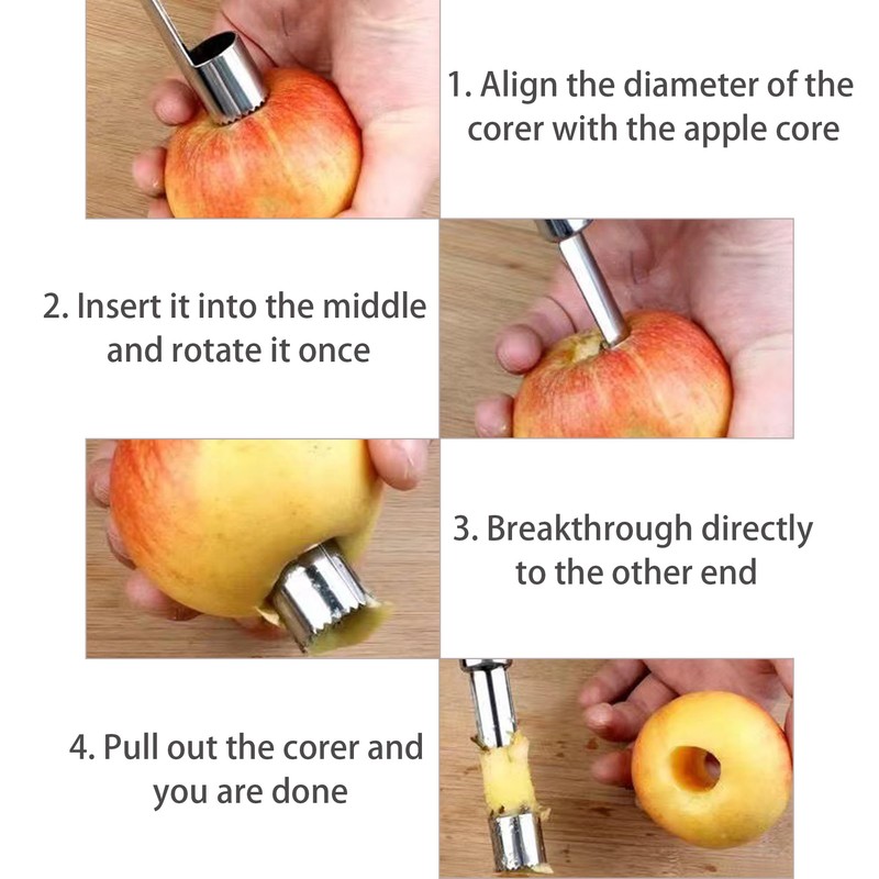 3 pieces, apple corer, fruit corer, apple corer remover, apple
