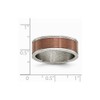Chisel Titanium Grooved Edge 8mm Brown Ip-plated Brushed/polished Wedding Band