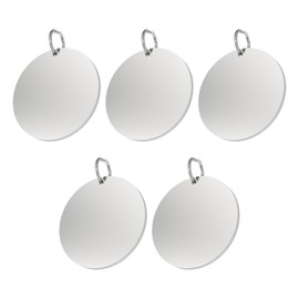 Imdinnogo 3D Printer Accessories BambuoLab 20mm Round Stainless Steel Tag(5pcs): DIY Making Pet Pendeant and Decoration for Laserr Engraving H2D Printing Project