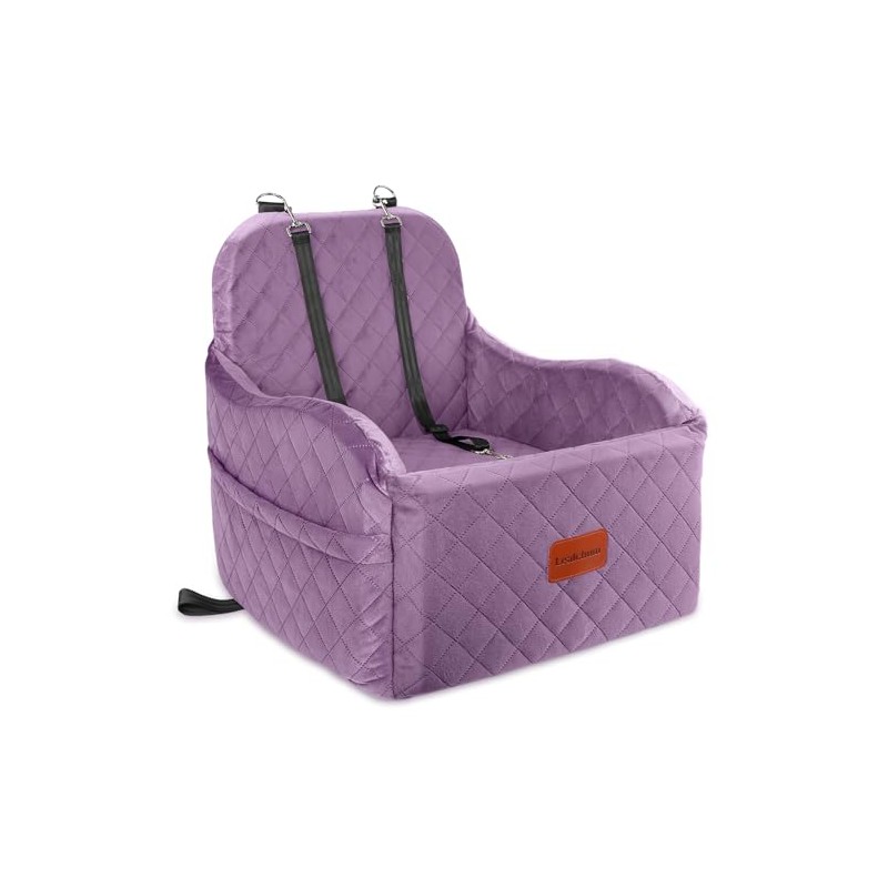 Lealchum Dog Booster Car Seat for Small/Medium Dogs,Puppy Portable Car