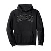 Block Island Arched Black Text Pullover Hoodie