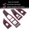 XITER 4PCS Red Window Switch Panel Cover Door Armrest Cover
