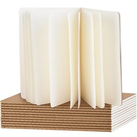 ZCZN ZCZN Notizbuch A5 blanko, 12 Stück Kraft Cover Notizheft mit 30 Blatt, Heft für Büro und Schule