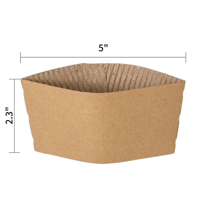 RACETOP Paper Coffee Cups Sleeves 100 pack, Suitable for Hot
