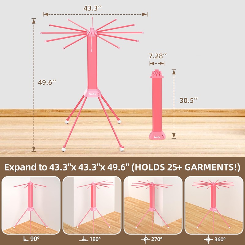 fendia Clothes Drying Rack ​Foldable & ​Collapsible Drying Racks with