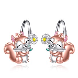 Animal Earrings Women Girls Children 925 Sterling Silver Rabbit / Koala / Panda Hoop Earrings Cute Animal Earrings Jewellery Gift, Sterling Silver, No Gemstone