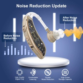 K&FCOPTEE Rechargeable Digital Hearing Aids Volume Adjustable Invisible Sound Amplifiers