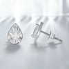 PAHALA 925 Sterling SilverWater-drop Stud Shiny Pavé Setting CZ Elegant