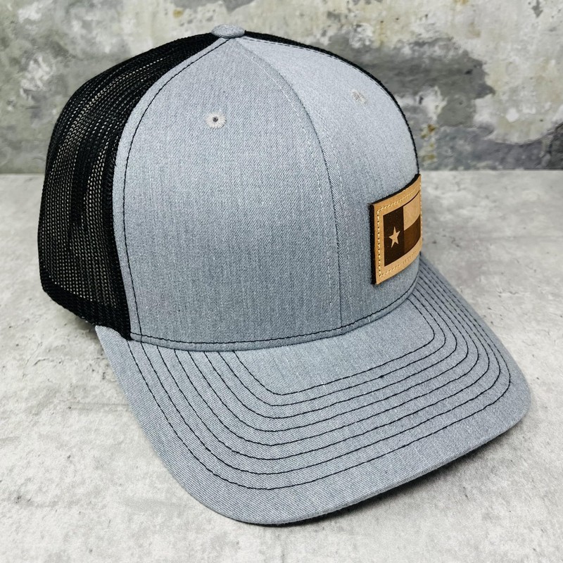 DALLY Up Leather Patch Western Lifestyle Adjustable 6-Panel Snapback Hat