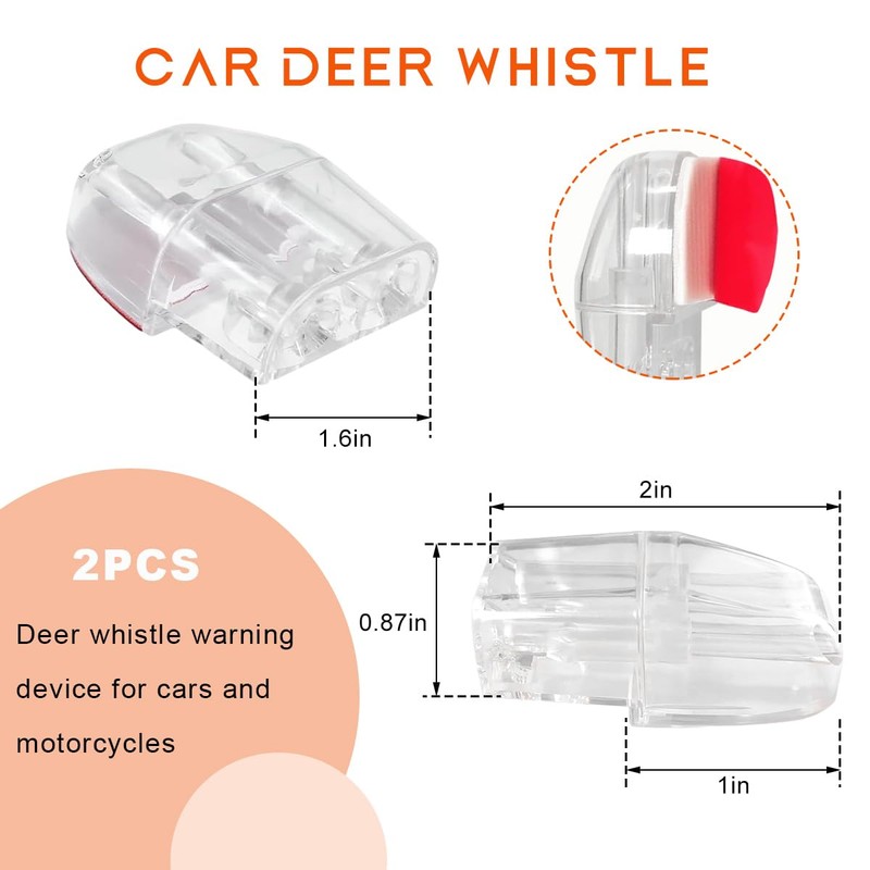 BWBWND 2 PCS Deer Whistles for Cars, Save Deer Avoid