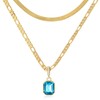 Mesovor Gold Crystal Layered Necklaces for Women Trendy, 18K Gold