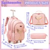 Kids Rolling Backpack for Girls Trolley Suitcases Luggage Travel with