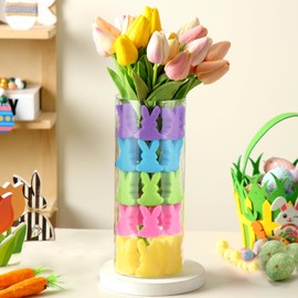 Briwooody 80 Pieces Easter Vase Filler Decorations Easter Bunnies Vase Filler Vase Decor Set Table Spring Rabbit Centerpiece Decor for Home