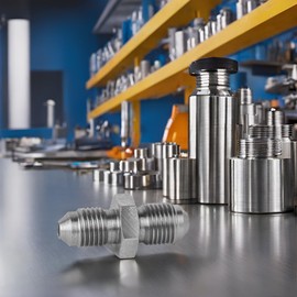 PrecisionGeek an-3 (JIC 3/8-24) Flare to M10x1.0 Flare Seat Adapter – Stainless Steel Brake/Clutch Line Fitting for Hydraulic and Motorsport Use – 1 Piece