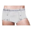 BENEFIT WEAR Men's Briefs with Side Snap Closure (M) White