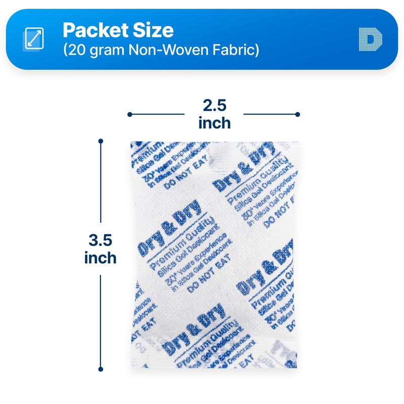 Dry & Dry 20 Gram [20 Packets] Silica Gel Packets