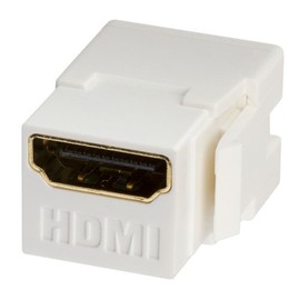 HDMI Keystone Coupler, Snap-in for Wallplate, White